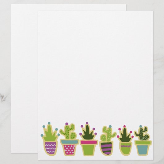 Cute cactus-ontwerp (Voorkant / Achterkant)