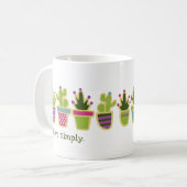 Cute cactus-ontwerp koffiemok (Voorkant links)