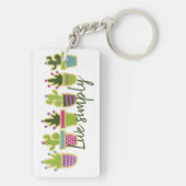 Cute cactus-ontwerp sleutelhanger (achterkant)
