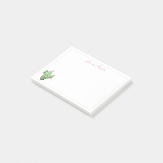 Cute Cactus op White Background Post-it Notes (Schuin)
