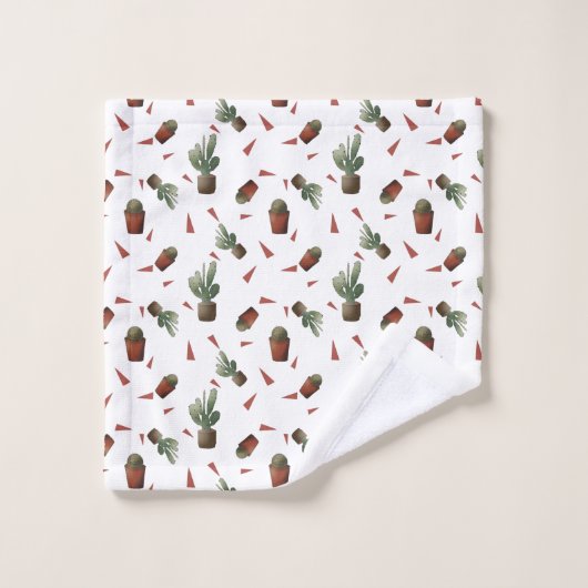 Cute cactus patroon bad handdoek (Wasdoekje)