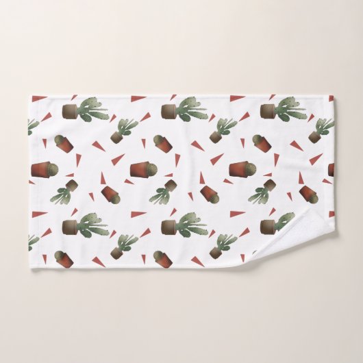 Cute cactus patroon bad handdoek (Handdoek)