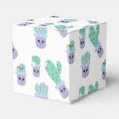 Cute Cactus Patroon Cartoon Bedankt Bedankdoosjes (Achterkant)