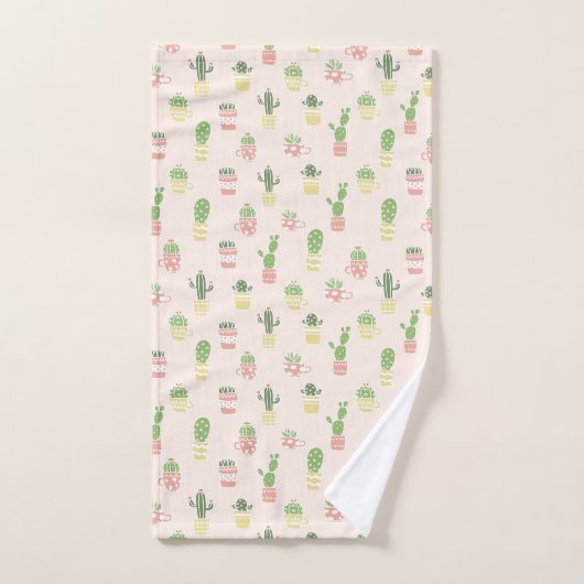 Cute Cactus Pattern Bad Handdoek (Handdoek)