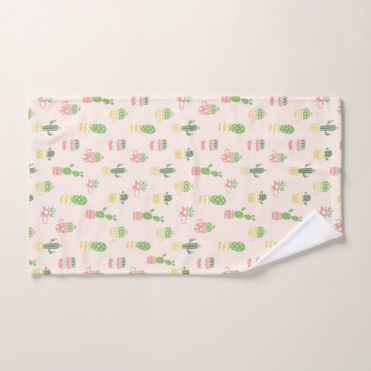 Cute Cactus Pattern Bad Handdoek (Handdoek)