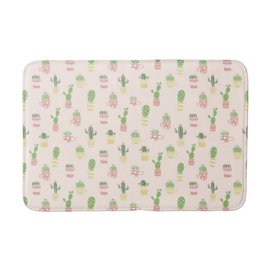 Cute Cactus Pattern Badmat (Voorkant)