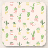 Cute Cactus Pattern Bier Onderzetter (Voorkant)