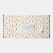 Cute Cactus Pattern Bureaumat (Keyboard & Muis)