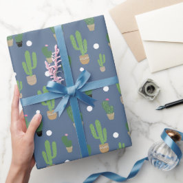 Cute Cactus Pattern Cadeaupapier