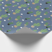 Cute Cactus Pattern Cadeaupapier (Hoek)