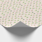 Cute Cactus Pattern Cadeaupapier (Hoek)