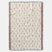 Cute Cactus Pattern Deken (Voorkant Verticaal)