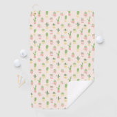 Cute Cactus Pattern Golfhanddoek (Insitu)