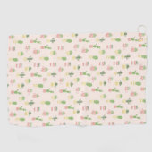 Cute Cactus Pattern Golfhanddoek (Horizontaal)