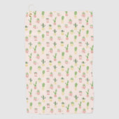 Cute Cactus Pattern Golfhanddoek (Voorkant)