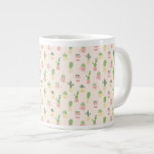Cute Cactus Pattern Grote Koffiekop (Voorkant rechts)
