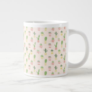 Cute Cactus Pattern Grote Koffiekop