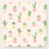 Cute Cactus Pattern Kartonnen Onderzetters (Voorkant)