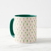 Cute Cactus Pattern Mok (Voorkant links)