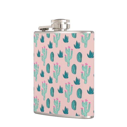 Cute Cactus Pattern roze Green Heupfles (Links)