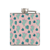 Cute Cactus Pattern roze Green Heupfles (Achterkant)
