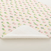 Cute Cactus Pattern Sherpa Deken (3/4)