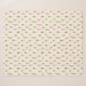 Cute Cactus Pattern Sherpa Deken (Voorkant (horizontaal))