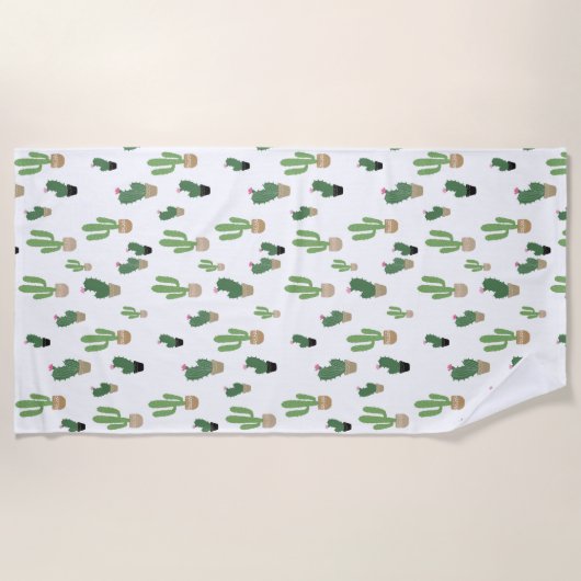 Cute Cactus Pattern Strandlaken (Voorkant)