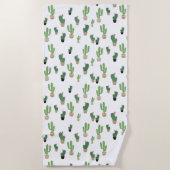 Cute Cactus Pattern Strandlaken (Voorkant)