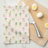 Cute Cactus Pattern Theedoek (Quarter Fold)