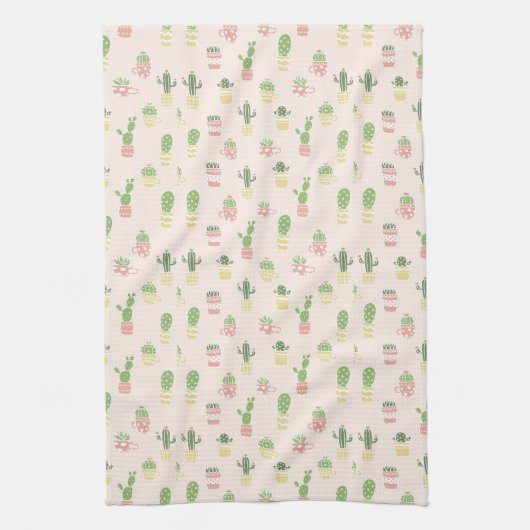 Cute Cactus Pattern Theedoek (Verticaal)