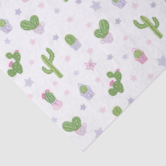 Cute Cactus Pattern Tissuepapier (Detail)