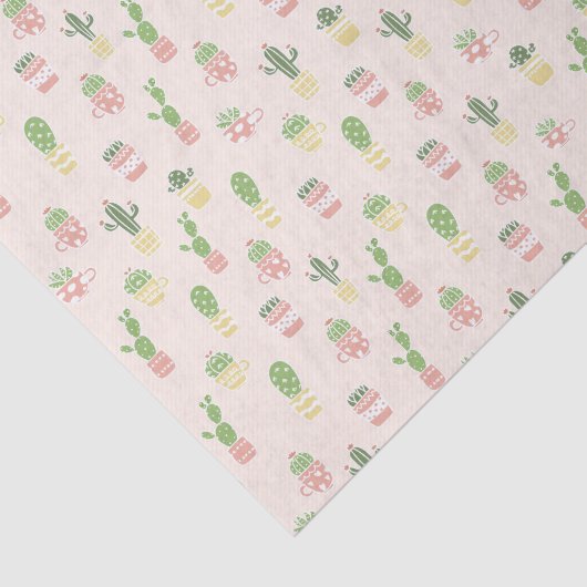 Cute Cactus Pattern Tissuepapier (Detail)