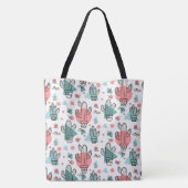Cute Cactus Pattern Tote Bag (Achterkant)