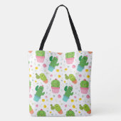 Cute Cactus Pattern Tote Bag (Achterkant)