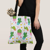 Cute Cactus Pattern Tote Bag (Dichtbij)