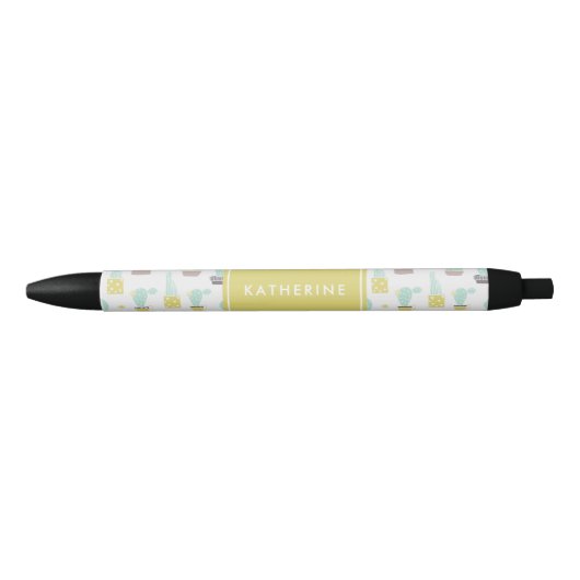 Cute Cactus Pattern Zwarte Inkt Pen (Voorkant)