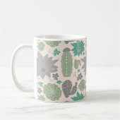 Cute Cactus Peach Gray Succulents and Name Koffiemok (Links)