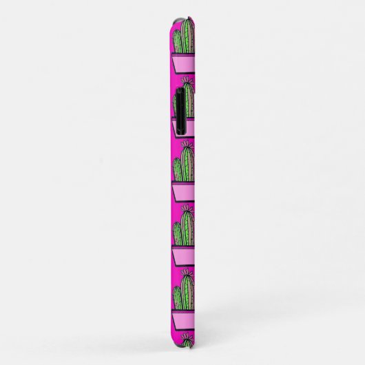 Cute Cactus Pink Pot Pattern op Roze Case-Mate iPhone Case (Achterkant/rechts)