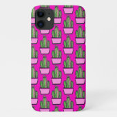 Cute Cactus Pink Pot Pattern op Roze Case-Mate iPhone Case (Achterkant)