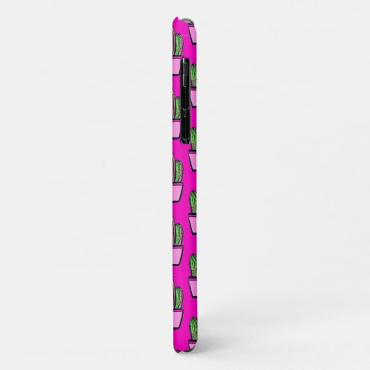 Cute Cactus Pink Pot Pattern op Roze Case-Mate iPhone Case (Achterkant/links)