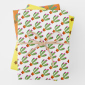 Cute cactus plant aangepaste inpakbladen inpakpapier vel (In situ)