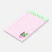 Cute Cactus Plant op persoonlijke titel Post-it® Notes (Schuin)