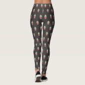 Cute Cactus Pot Plant Blooming Botanisch Patroon Leggings (Achterkant)