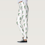 Cute Cactus Pot Plant Pattern Leggings<br><div class="desc">Cactus Design on Leggings,  Potted Cactus</div>
