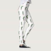 Cute Cactus Pot Plant Pattern Leggings (Rechts)