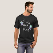 Cute Cactus Potted Crazy Plant Lady T-shirt (Voorkant volledig)