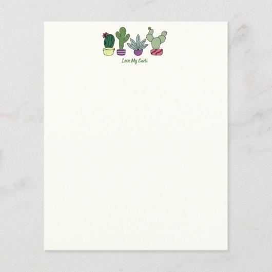 Cute Cactus Potted Planten Love My Cacti (Voorkant)