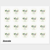 Cute Cactus Potted Planten Love My Cacti Pattern Ronde Sticker (Vel)