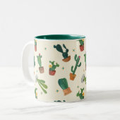 Cute Cactus Print Mok (Voorkant links)